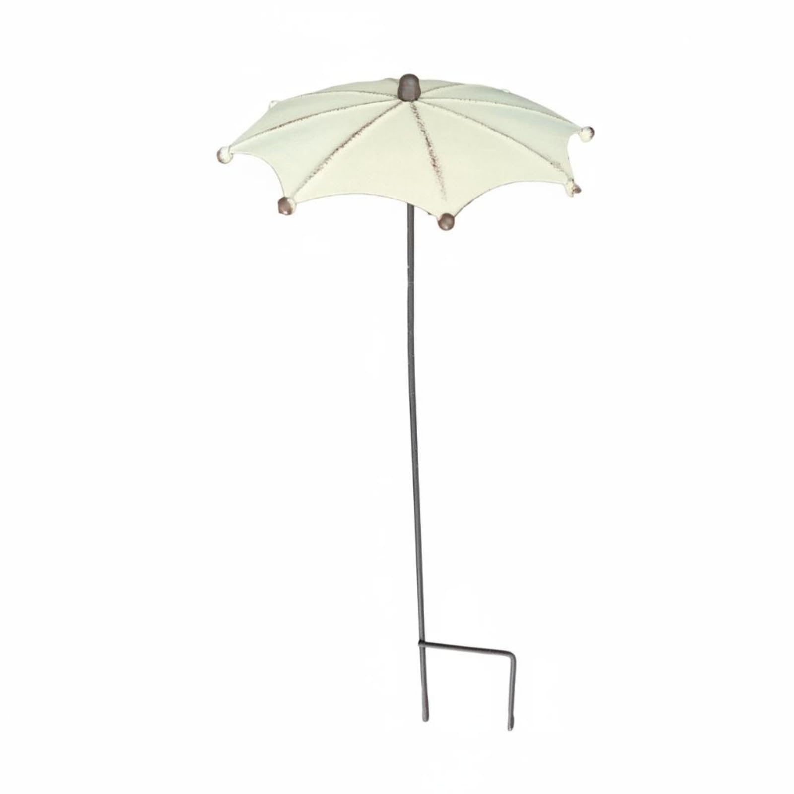 BNF® Curved Canopy Umbrella Garden Stake Speckled Finish Decorative Metal Outdoor Decor Painted for Flower Arrangements, Courtyard, Balcony, White, | Home Improvement &-image-12