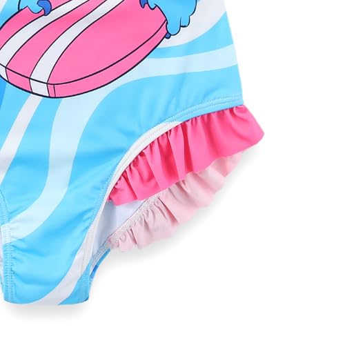 Disney Princess Minnie Mouse Lilo & Stitch Girls UPF 50+ One Piece Bathing Suit for Toddler to Big Kids Blue by Disney - Image 4