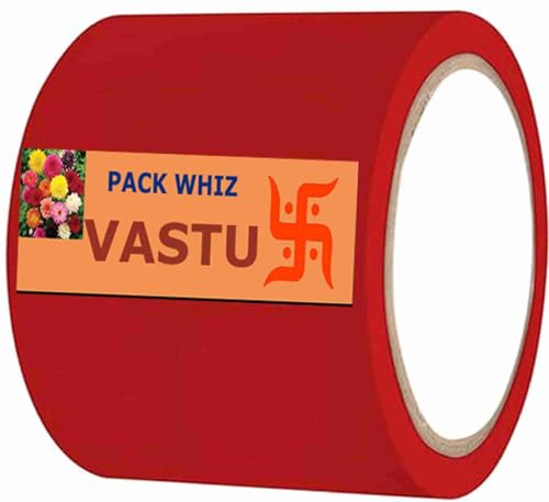 Image of Red Vastu Tape 4 Inch x 25 Meter - Vastu Dosha Correction Tape for Toilet Seat, Negative Entrance, Energy Zone Balancing | Vastu Shastra Remedy for Home & Office