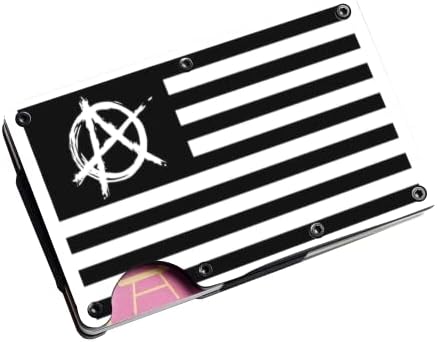 US Anarchy Aluminum/Stainless Steel Money Clip Wallet Credit Card Holder, Wallets For Men Accessories