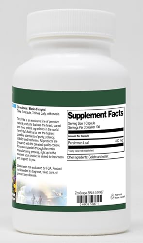 Terravita Persimmon Leaf - 450 mg (100 Capsules, ZIN: 514987) - Thumbnail 3