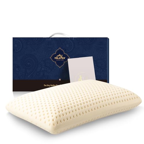 Talatex Talalay Natural Latex Pillow, King, Medium