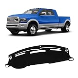 KUST Car Dash Cover for 2009-2018 Dodge Ram 1500 2500 3500 Non-Slip Dashboard Cover Polyester Dashboard Mat Pad Interior Accessories for Ram Pickup Custom Fit Dash Mat No Glare Black