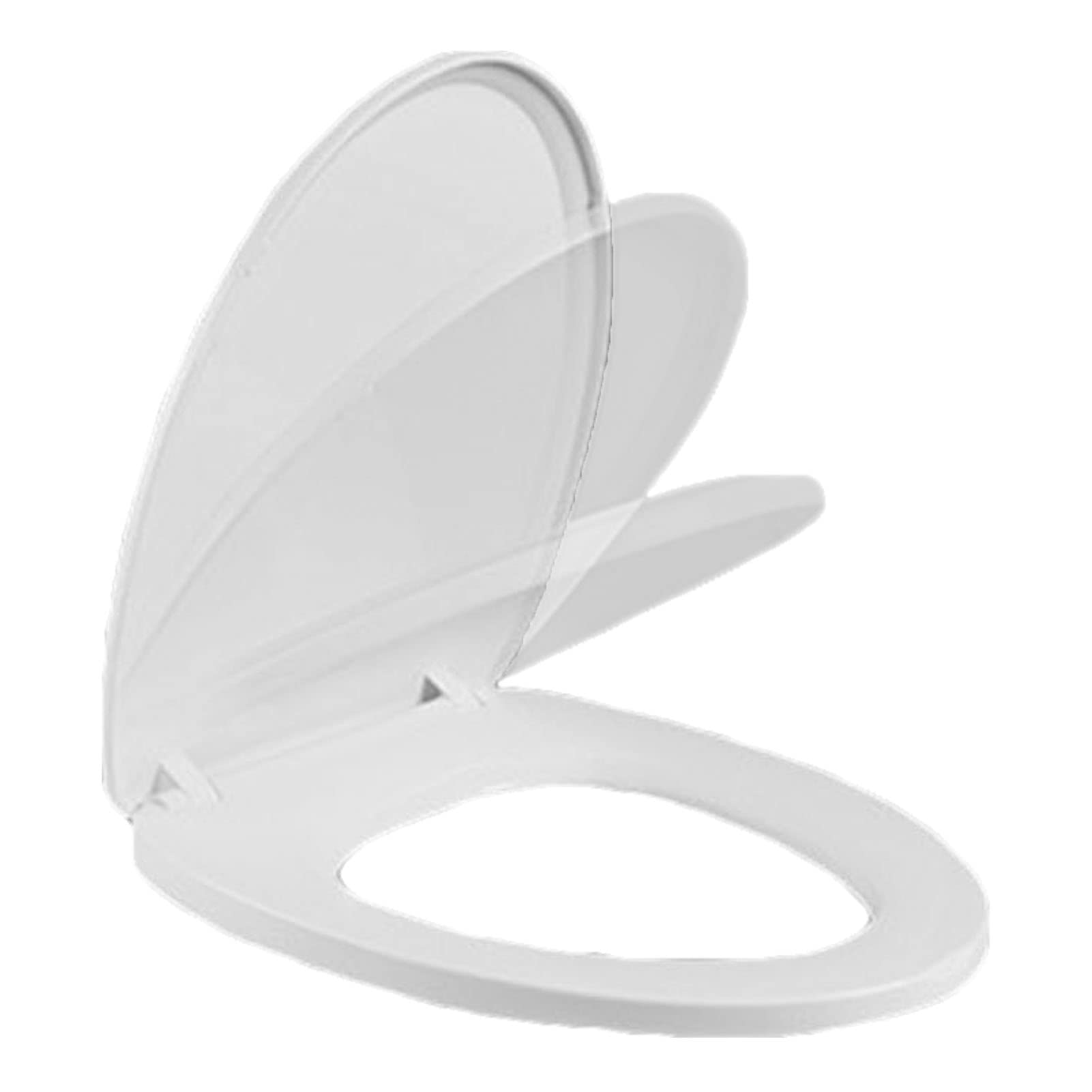 Dxpsxjl White Elongated Soft Close One-Click Quick Release Toilet Seat Plastic Fits Adults, Elongated, Quick, Click, Release, Soft, Close, Toilet, One, Adjustable, Lightweight
