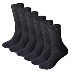 A: Women Crew-6 Pairs Black