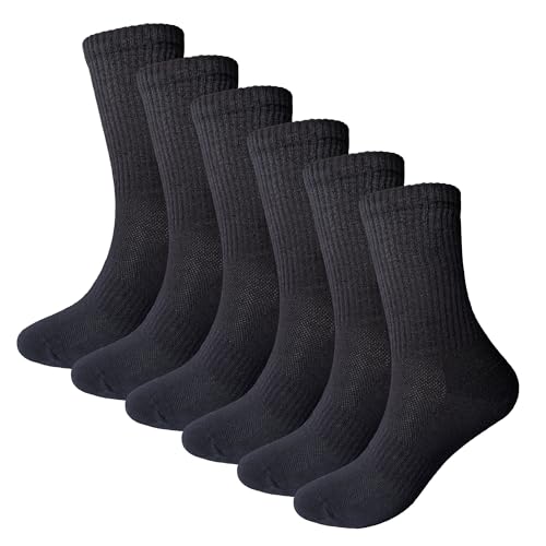 Image of Womens Anti Odor Seamless Breathable Moisture Wicking Cotton Ankle /Crew Running Hiking Dress Socks,Size 6-10