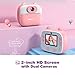 Dragon Touch Instant Print Camera for Kids, Digital Camera for Kids with Print Paper, with 1080P 2 Inch Color Screen, Selfie Video for 3-12(Pink)