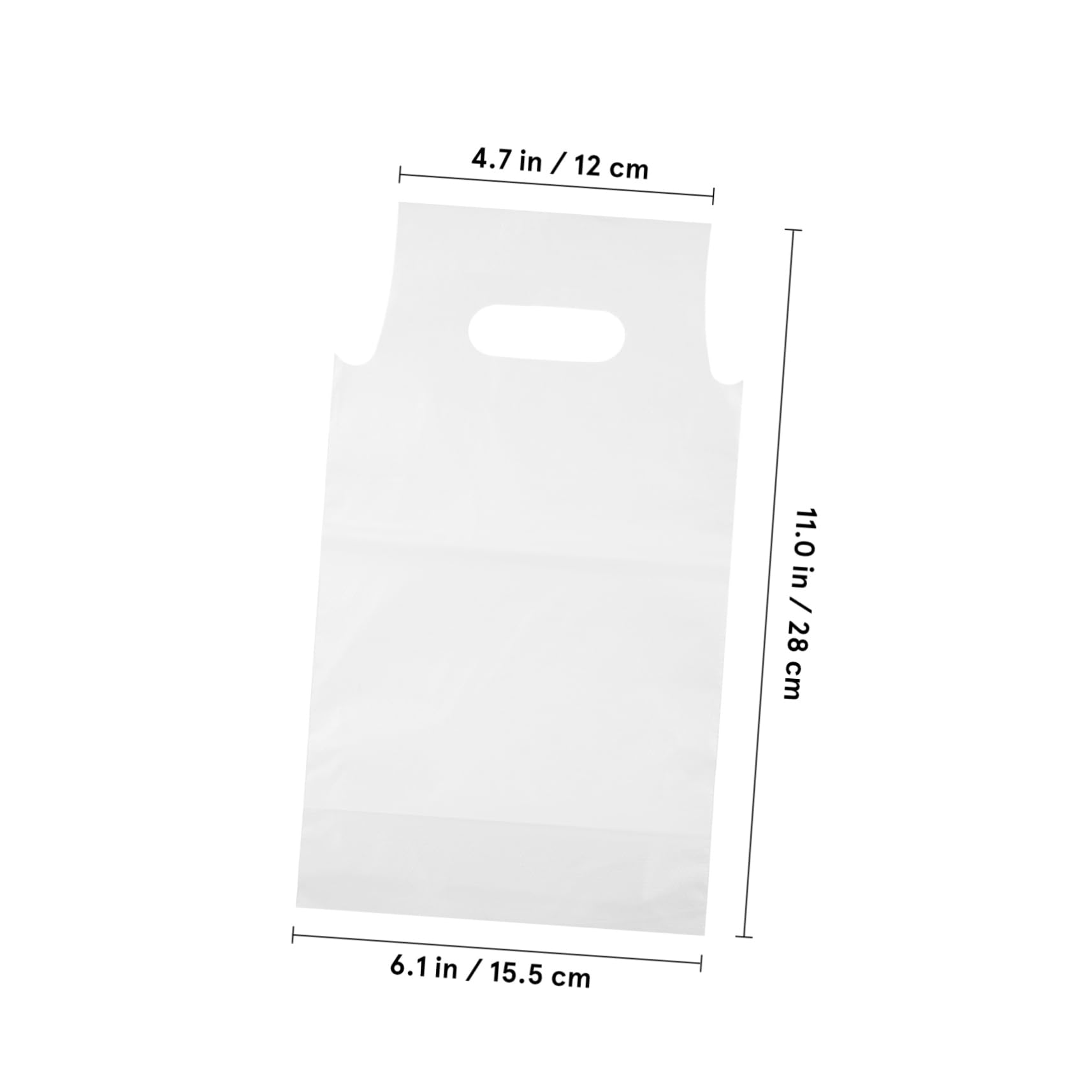 Ciieeo 500Pcs Cup Carrier Bags for Takeout Drinks Sturdy Handle Packaging for Coffee Shops and Milk Tea Reliable Transport for Beverages Transparent Design for Easy