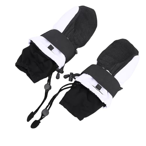 Manoplas de esquí y snowboard impermeables con muñequeras de seguridad, 2 pares 4