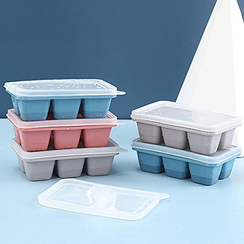 Bandeja de cubitos de hielo de silicona azul miniatura 3