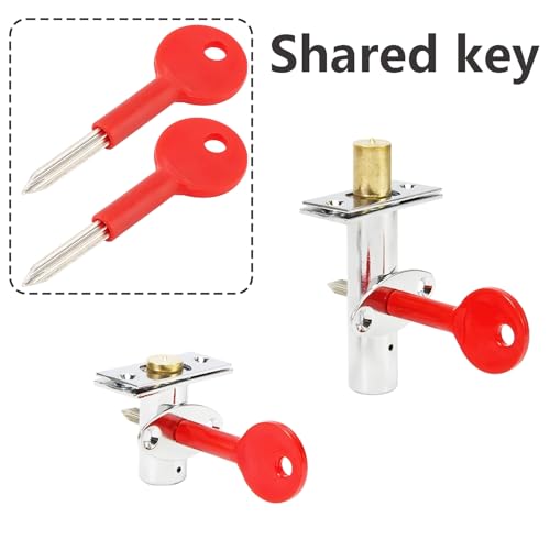 Ctyjia 2 PCS Universal Door Security Rack Bolt Key, Window Key, Spare Star Key - Image 4