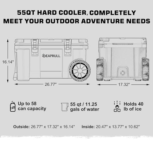 Deaprull 55 Quart Cooler With Wheels thumb #1