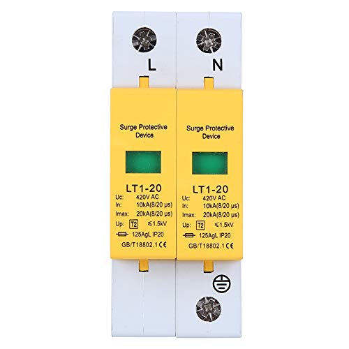 Disjoncteur contre les surtensions 2P durable pour protection électronique maison