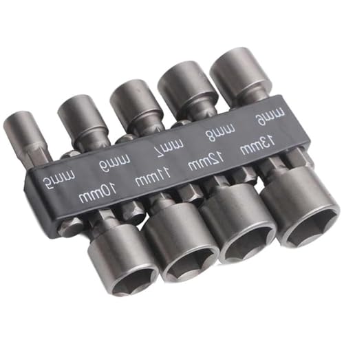 Hex Drill Bits Tools, 9 Pcs 5-13mm Magnetic Hexagon Socket, Hex Shank Magnetic Nut Setter Driver, Drill Bits Sets, Powerful Socket Combination Quick Change Metric Nut Driver Set