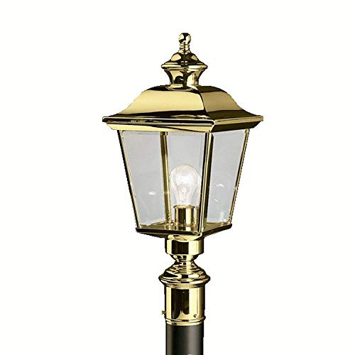 Kichler 9913PB Bay Shore Outdoor Post Mount 1-Light, Polished Brass