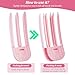 4Pcs Wind Shaping Styling Comb for Fluffy Bangs for Volume and Heatless Curls, Hair Volumizer Styling Tools Hair Lifting Essential for Women's Natural Voluminous Looks (Pink)