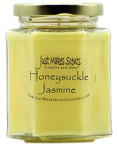 Honeysuckle Jasmine | Spring and Summer Floral Fragrance | Hand Poured in The USA by Just Makes Scents (8 oz)