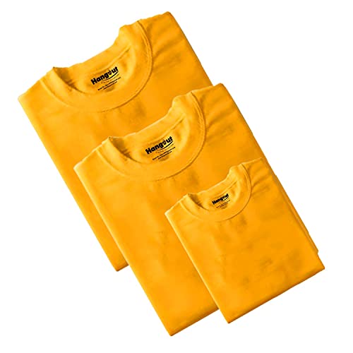 Image of Hangout Hub GiftsCafe.MWG1 Family Tshirt | Best Dad Mom Daughter Ever Printed Tees | Regular Fit Twinning T-Shirts (Cotton | Pack of 3 | Black)