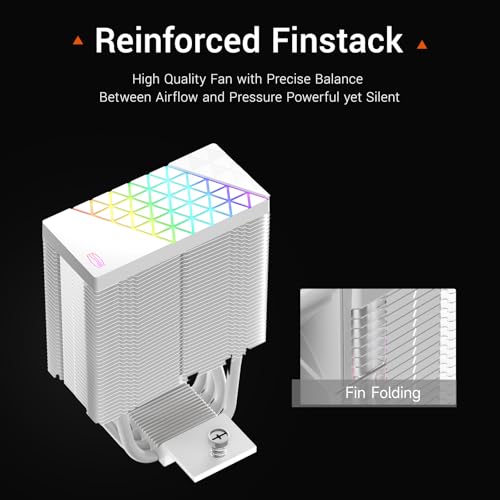 Image of PCCOOLER CPS R400 ARGB Air CPU Cooler, 4 Next-Gen Heatpipes, 2200RPM PWM Control 92mm ARGB Fan, 180W TDP, for AMD AM4 /AM5 /Intel LGA 115X /1200 /1700 /18XX White