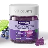Cortisol Supplements for Women, Lower Cortisol for Women, Cortisol Gummies with Ashwagandha, Magnesium, L-Theanine, Phosphatidylserine, Vitamin, Relaxation, Focus, Sugar-Free, Vegan, 90 Count