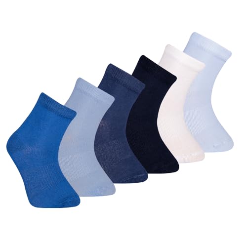 Luna Seamless-Toe Viscose from Bamboo Crew Socks - Soft Eco-Friendly 6-Pack Baby & Toddler Socks