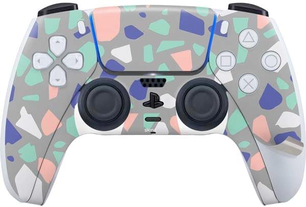 Skinit Decal Gaming Skin Compatible with PS5 Pro Bundle - Cement Terrazzo Design
