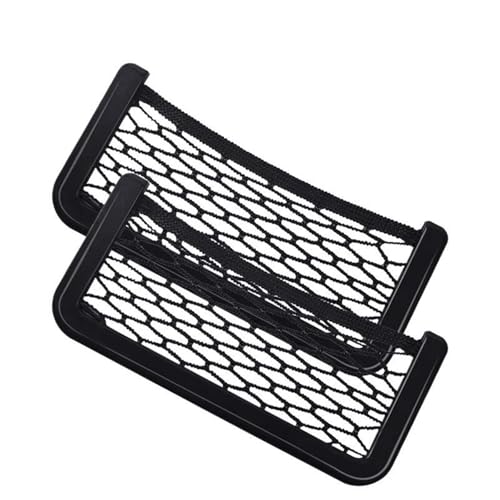 Sac de rangement pour voiture avec filet autocollante universel et porte-téléphone