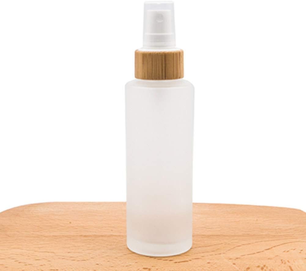 Constore 1 PCS Glass Spray Bottle Portable Atomizer Cosmetic Tools Empty Refillable Bottles with Bamboo Lids for Perfume Makeup Water Pure Dew (100ml)