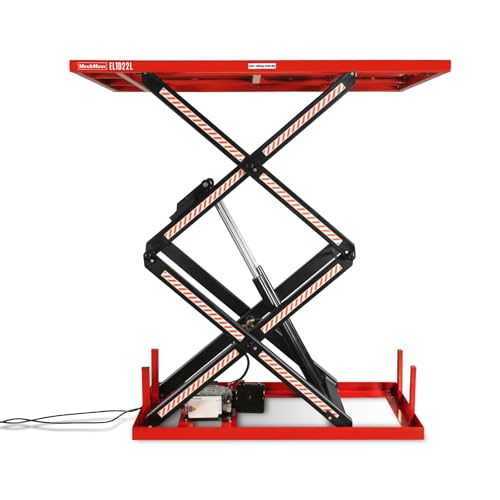 Mechmaxx 2200 lbs Capacity Stationary Powered Hydraulic Double Scissor Lift Table,86.6