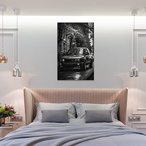 Abstract Bmw Power M3 E30 Super Racing Poster Office Black And White Wall Art Decoration Canvas Pain Canvas Painting Wall Art Poster For Bedroom Living Room Decor 12X18Inch(30X45Cm) Unframe-Style #TOP7