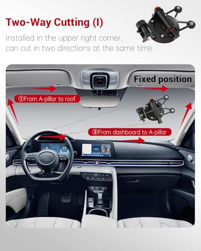 Image of Upgrade Auto Windshield Glass Removal Tool Kit, Dual-Cutting, Auto Glass Cut Out Tool with Locking Function, with Threader, Coil and Windshield Cutter for Cars and Trucks
