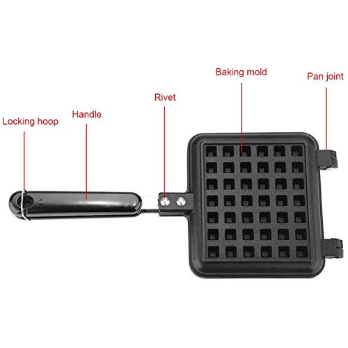 Elektrische Waffelmaschine, Antihaft Gitterkuchen Pfannkuchenmaschine Waffeleisen, zum Frühstück, Mittagessen oder Snack – Bild 7