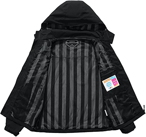 Moerdeng Women's Waterproof Rain Jacket Outdoor Lightweight Softshell Raincoat For Hiking Travel #TOP2