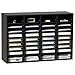 Happybuy 36-Compartment Wood Literature Organizer, Removable File Sorter, Mail Slot for Office/Home/Classroom, EPA Certified, Black
