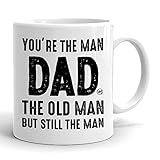 WASSMIN You're The Man Dad Funny Coffee Mug Gift For Daddy - Ceramic Coffee Mugs for Father, Great Papa Gifts from Son, Daughter, Kids - Perfect Fathers Day, Birthday, Christmas Gifts for Men, Him