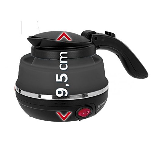MPM MCZ-73/C Hervidor de Agua Eléctrico de Silicona, 0,5 Litros, 750W, Libre de BPA, Negro - Imagen 8