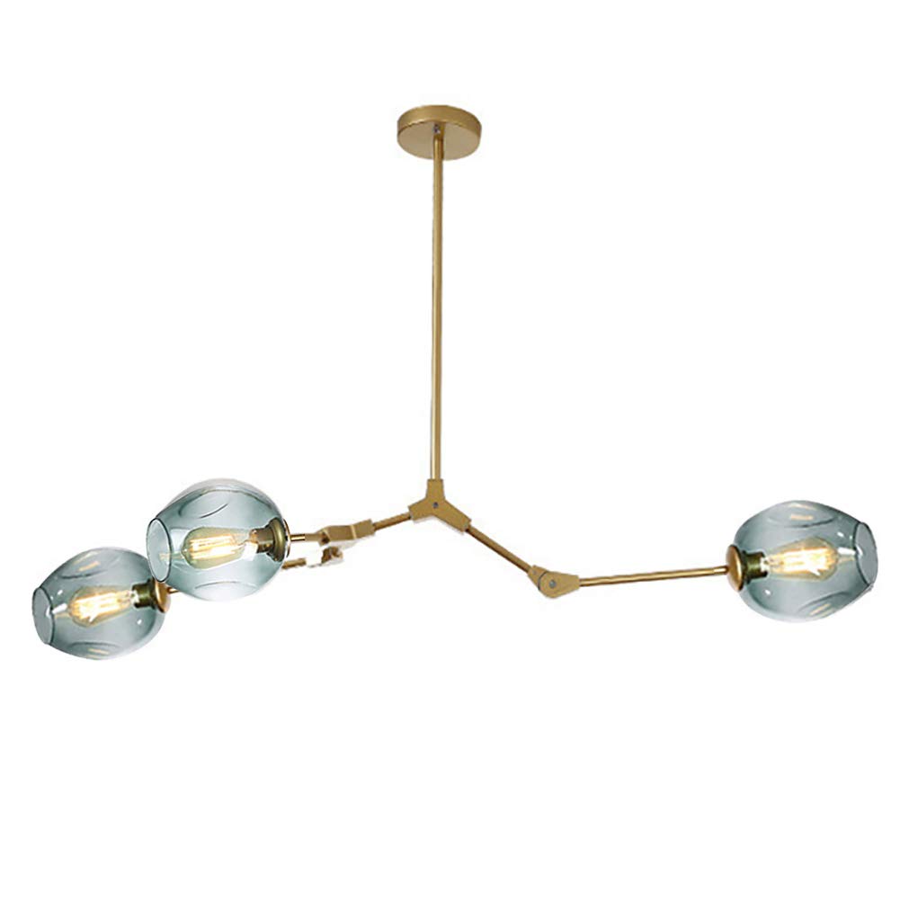 Lustre Spoutnik E26 bleu réglable pour salon et salle à manger