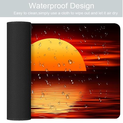 Tapis de souris paysage grand format antidérapant et imperméable pour setup PC gamer D2 - 3
