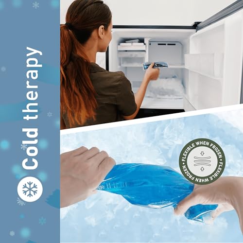 Image of 4PK Flexible Gel Ice Packs for Injuries Reusable - Gel Ice Pack Cold Compress for Knee, Back, Neck, Wrist, Hand, Elbow, Ankle Pain Relief - 9.5 inch x 4.5 inch