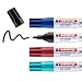 Produktbild edding 0.5 mini permanent marker - schwarz, blau, türkis, rot - 4 Stifte - feine Rundspitze 1 mm - wasserfest, schnelltrocknend - wischfest - mini marker für Karton, Kunststoff, Holz, Metall