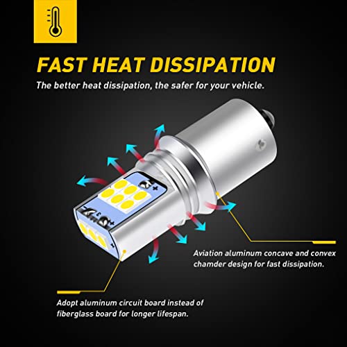 Glofe 1156 Led Bulbs Xenon White 400% Super Bright 7506 Ba15S P21W 1141 1003 Led Light Replacement For Backup Reverse Parking Tail Brake Drl Turn Signal Light, Rv Lights, Low Power, Pack Of 2 #TOP4