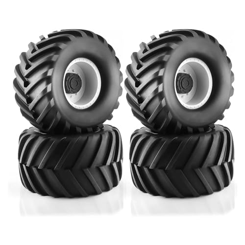 Lifehead RC Monster Truck Rubber Tires，for 1/10 RC Monster Truck HIMOTO HSP HPI Tamiya Kyosho RTR34403T1/34403T2,133mm OD Desert Snow Tires