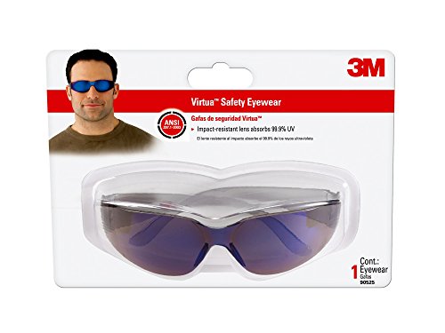 3M 90525-80025T Tekk Protection Virtua Safety Eyewear with Blue Mirror Lens