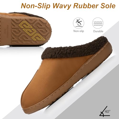 Save on GOEWY Men's Memory Foam Suede Slippers - Indoor/Outdoor - Image 5