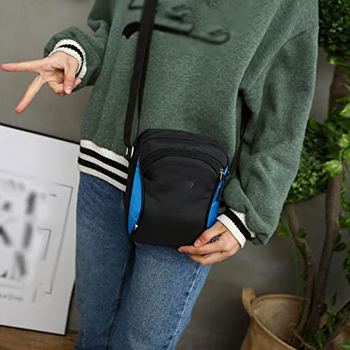 Shoulder Bags Men's Bag Outdoor Sports Single Shoulder Bag Contrast Nylon Messenger Backpack(Purple)2