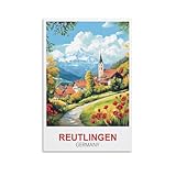 CLFMHNAS Reutlingen Vintage-Reiseposter, 40 x 60 cm, 