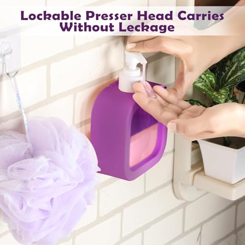 Image of HomeWiz Soap Dispenser 300ml Each | Pack of 2 | Handwash Dispenser Bottle for Kitchen & Bathroom |Soap Dispenser For Wash Basin|Refillable, Clear Body, Rust-Free Pump, for Handwash & Dishwash|Lavender