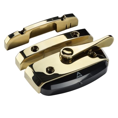 Avia Smart Sash Fastener. Alerts Your iPhone or Apple Watch When Window is Opened or Closed. Use Siri to Check Status. Easy to Install. (Gold)