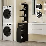 ORGANISATION SUR MESURE: 3 Étagères ouvertes + 1 tiroir supérieur + 1 grand tiroir à roulettes pour classer cosmétiques, serviettes et produits d'hygiène. Guidages ultra-silencieux et lisses. Plateau supérieur idéal pour diffuseurs de parfum ou plantes décoratives