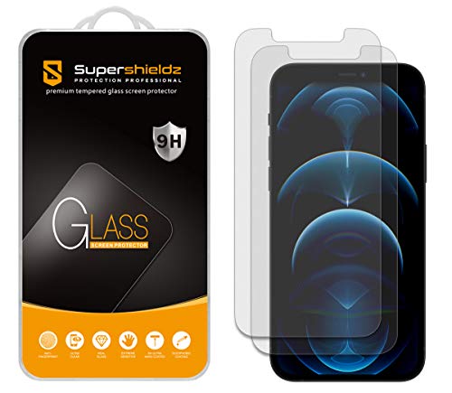 Supershieldz (2 Pack) Anti-Glare (Matte) Screen Protector Designed for iPhone 12 and iPhone 12 Pro (6.1 inch) [Tempered Glass] Anti Fingerprint Anti Scratch Bubble Free